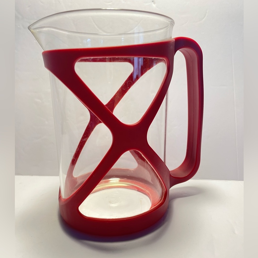 Primula Brand Red Glass Pitcher with Handle